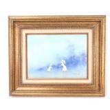 Lot 294 Original Max Karp (1918-1999) Enamel on Copper, Mother & Daughter