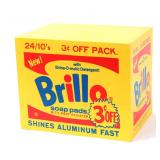 Lot 297 Yellow Brillo Box Pouf, Andy Warhol Style