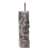 Lot 343 Dayak Wood Carved Rattan Splitter, Guardian Figure