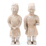 Lot 366 Massive Pair of Chinese Terra-cotta Warrior Statues