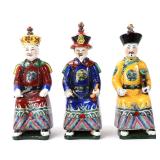 Lot 368 Three Chinese Seated Porcelain Immortal Figures