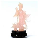 Lot 373 Lovely Chinese Pink Jade Guanyin