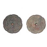 Lot 387 Two Ornate Chinese Bronze Mirrors