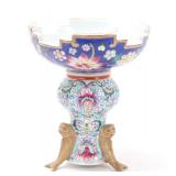 Lot 394 Chinese Porcelain Painted Candlestick