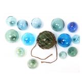 Lot 420 Fourteen Antique WWII Era Fishing Buoy & Floats