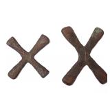 Lot 439 Pair of African Copper Ingot