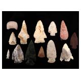 Lot 44 13 Arrowheads, Scrapers & Points