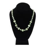 Lot 98 Lovely Chinese Light Green Jade Style Necklace