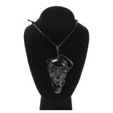Lot 121 Gorgeous Skull Carved Amber Pendant Necklace