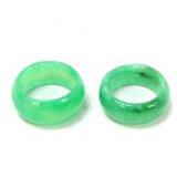 Lot 167 Pair of Chinese Jade Style Rings