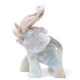 Lot 251 Miniature Aquamarine Carved Elephant Figurine