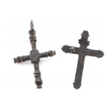 Lot 254 Ancient Bronze Byzantine Cross & Crucifix