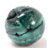 Lot 256 Wonderful Malachite Sphere Section