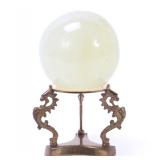 Lot 259 Gorgeous Rock Crystal Quartz Sphere on Custom Stand