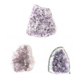 Lot 264 Three Lovely Amethyst Geode Sections
