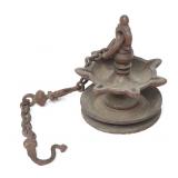 Lot 324 Islamic Bronze Hanging Oil Lamp, 17th C.