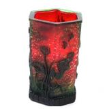 Lot 386 Chinese Green & Red Peking Glass Vase