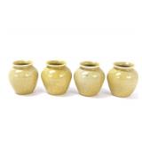 Lot 397 Four Chinese Yellow Crackle Glazed Vases