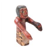 Lot 482 Wood Carved Polychrome Figure