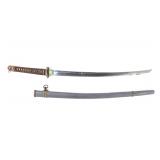 Lot 42 Japanese Army Officers Gunto Sword & Scabbard