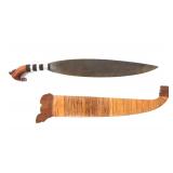 Lot 60 Philippines Moro Barong w Scabbard & Thick Blade