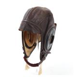 Lot 122 WWII US Navy Leather Flight Cap
