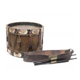 Lot 144 Early English 101st Regiment Drum & Leather Sling, 19th century