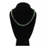 Lot 160 Gorgeous Chinese Marbled Jade Bead Necklace