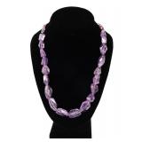 Lot 165 Lovely Lavendar Purple Chunky Amethyst Necklace
