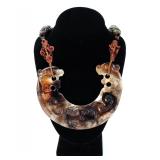 Lot 181 Wonderful Chinese Hardstone Carved Necklace