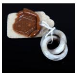 Lot 192 Pair of Chinese Pinky Jade Rings