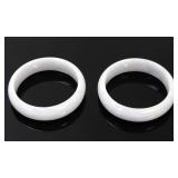 Lot 194 Gorgeous Pair of Lavendar Purple Jadeite Bracelets