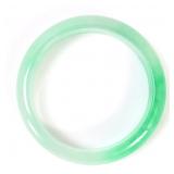 Lot 198 Stunning Chinese Green & White Jade Bangle