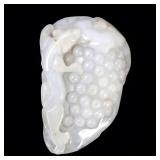 Lot 202 Chinese White Jade Style Grapes & Jaguar