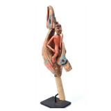 Lot 233 Wonderful PNW Wood Carved Rattle