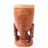 Lot 241 Rare Hand Carved Tahitian Tiki Bowl
