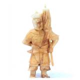 Lot 321 Chinese White Hardstone Standing Warrior