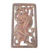 Lot 356 Bronze Chinese Plaque, Rider on Tiger
