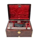 Lot 56 Cased English Travel Set w Letters