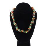 Lot 90 Gorgeous Turquoise, Coral & Amber Necklace