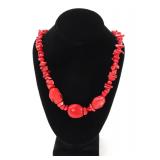 Lot 100 Gorgeous Natural Raw Coral Chunky Necklace