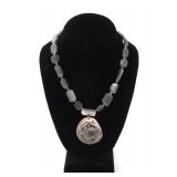 Lot 101 Beautiful Ammonite & Smoky Quartz Necklace