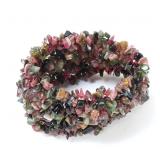 Lot 108 Beautiful Rainbow Tourmaline Multistrand Bracelet