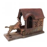 Lot 172 Vintage Cast Iron Mechanical Donkey in a Barn Coin Bank