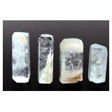 Lot 191 Group of Four Natural Aquamarine Crystal Terminals