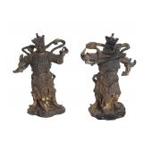 Lot 321 Chinese Bronze Warrior Figurines
