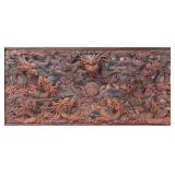 Lot 322 Chinese Wood Carved Dragon Window Panel