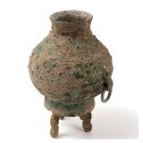 Lot 328 Adorable Miniature Chinese Archaistic Bronze Tripod Vessel