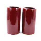 Lot 336 Pair of Chinese Ox Blood Umbrella Stands