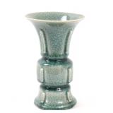 Lot 342 Chinese Celadon Gu Style Vase